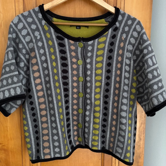 Gudrun Sjoden cotton and wool short sleeve cardigan - Picture 1 of 4